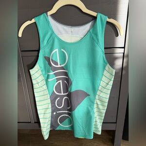 Oiselle Women's Aqua and Mint Tank Top